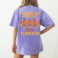 Thankful For My Pre K Turkeys Teacher Thanksgiving Men Women Women's Comfort Colors T-Shirt Back Print Violet Thankful For My Pre K Turkeys Teacher Thanksgiving Men Women Women's Comfort Colors T-Shirt Back Print Violet
