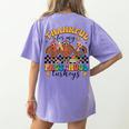Thankful For My Preschool Turkeys Thanksgiving Teacher Fall Women's Comfort Colors T-Shirt Back Print Violet Thankful For My Preschool Turkeys Thanksgiving Teacher Fall Women's Comfort Colors T-Shirt Back Print Violet