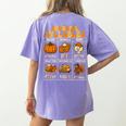 Thankful Syllables Teacher Thanksgiving Educational Kids Women's Comfort Colors T-Shirt Back Print Violet Thankful Syllables Teacher Thanksgiving Educational Kids Women's Comfort Colors T-Shirt Back Print Violet