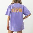 Thankful Teacher Autumn Fall Teacher Thanksgiving Youth Women's Comfort Colors T-Shirt Back Print Violet Thankful Teacher Autumn Fall Teacher Thanksgiving Youth Women's Comfort Colors T-Shirt Back Print Violet