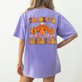Thankful Teacher's Aide Thanksgiving Autumn Fall Women Men Women's Comfort Colors T-Shirt Back Print Violet