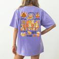 Thanksgiving One Thankful Art Teacher Fall Groovy Men Women Women's Comfort Colors T-Shirt Back Print Violet Thanksgiving One Thankful Art Teacher Fall Groovy Men Women Women's Comfort Colors T-Shirt Back Print Violet