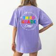 Third Grade Crew First Day Of School 3rd Grade Teacher Women's Comfort Colors T-Shirt Back Print Violet