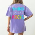 Third Grade Rocks Shirt Team 3rd Grade Teacher Women's Comfort Colors T-Shirt Back Print Violet Third Grade Rocks Shirt Team 3rd Grade Teacher Women's Comfort Colors T-Shirt Back Print Violet