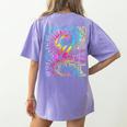 Tie Dye 2nd Grade Typography Team Second Grade Teacher Women's Comfort Colors T-Shirt Back Print Violet Tie Dye 2nd Grade Typography Team Second Grade Teacher Women's Comfort Colors T-Shirt Back Print Violet