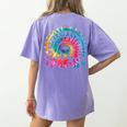 Tie Dye Prek Teacher Rainbow Preschool Back To School Girl Women's Comfort Colors T-Shirt Back Print Violet Tie Dye Prek Teacher Rainbow Preschool Back To School Girl Women's Comfort Colors T-Shirt Back Print Violet