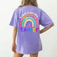 Tiny Human Tamer Watercolor Rainbow Daycare Teacher Women's Comfort Colors T-Shirt Back Print Violet Tiny Human Tamer Watercolor Rainbow Daycare Teacher Women's Comfort Colors T-Shirt Back Print Violet