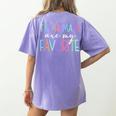 Tiny Humans Are My Favorite Daycare Provider Teacher Daycare Women's Comfort Colors T-Shirt Back Print Violet