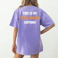 This Is My Tired Teacher Costume Apparel Halloween Teacher Women's Comfort Colors T-Shirt Back Print Violet This Is My Tired Teacher Costume Apparel Halloween Teacher Women's Comfort Colors T-Shirt Back Print Violet