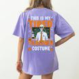 This Is My Tired Teacher Costume Halloween Costumes Women's Comfort Colors T-Shirt Back Print Violet This Is My Tired Teacher Costume Halloween Costumes Women's Comfort Colors T-Shirt Back Print Violet