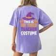 This Is My Tired Teacher Costume Halloween Women's Comfort Colors T-Shirt Back Print Violet This Is My Tired Teacher Costume Halloween Women's Comfort Colors T-Shirt Back Print Violet