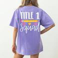 Title 1 Reading Teacher Shirt Women's Comfort Colors T-Shirt Back Print Violet Title 1 Reading Teacher Shirt Women's Comfort Colors T-Shirt Back Print Violet