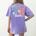 TK Team Back To School Teachers Students Team TK Women's Comfort Colors T-Shirt Back Print Violet