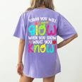 Today You Will Glow When You Show What You Know Teachers Day Women's Comfort Colors T-Shirt Back Print Violet Today You Will Glow When You Show What You Know Teachers Day Women's Comfort Colors T-Shirt Back Print Violet