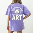 Today’s Good Mood Is Sponsored By Art Teacher Sun Tee Women's Comfort Colors T-Shirt Back Print Violet
