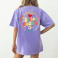 Toddler Squad Pre-K Teacher Pre School Back To School Women's Comfort Colors T-Shirt Back Print Violet