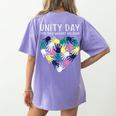 Together Against Bullying Unity Day Teachers Kids Toddler Women's Comfort Colors T-Shirt Back Print Violet