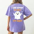 History Teacher Halloween History Class School For Men Women Kids Women's Comfort Colors T-Shirt Back Print Violet History Teacher Halloween History Class School For Men Women Kids Women's Comfort Colors T-Shirt Back Print Violet