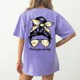History Teacher Messy Bun Life Hair Glasses Women's Comfort Colors T-Shirt Back Print Violet History Teacher Messy Bun Life Hair Glasses Women's Comfort Colors T-Shirt Back Print Violet