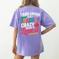 Tough Enough To Be A Teacher Crazy Enough To Love It Women's Comfort Colors T-Shirt Back Print Violet Tough Enough To Be A Teacher Crazy Enough To Love It Women's Comfort Colors T-Shirt Back Print Violet