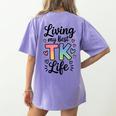 Transitional Kindergarten TK Teacher Women's Comfort Colors T-Shirt Back Print Violet Transitional Kindergarten TK Teacher Women's Comfort Colors T-Shirt Back Print Violet