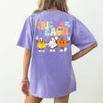 Trick Or Teach Cute Halloween Teacher Women's Comfort Colors T-Shirt Back Print Violet Trick Or Teach Cute Halloween Teacher Women's Comfort Colors T-Shirt Back Print Violet