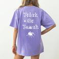 Trick Or Teach Halloween Teacher Shirt Teaching Spider Tee For Men Women Kids Women's Comfort Colors T-Shirt Back Print Violet Trick Or Teach Halloween Teacher Shirt Teaching Spider Tee For Men Women Kids Women's Comfort Colors T-Shirt Back Print Violet