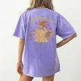 Trick Or Teach Halloween Teacher Women's Comfort Colors T-Shirt Back Print Violet Trick Or Teach Halloween Teacher Women's Comfort Colors T-Shirt Back Print Violet