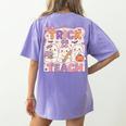 Trick Or Teach Retro Halloween Teacher Look Women's Comfort Colors T-Shirt Back Print Violet Trick Or Teach Retro Halloween Teacher Look Women's Comfort Colors T-Shirt Back Print Violet