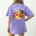 Trick Or Teach Retro Halloween Teacher Women Men Costume Women's Comfort Colors T-Shirt Back Print Violet Trick Or Teach Retro Halloween Teacher Women Men Costume Women's Comfort Colors T-Shirt Back Print Violet