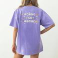 Trick Or Teach Spooky Teacher Happy Halloween Bracelet Women's Comfort Colors T-Shirt Back Print Violet