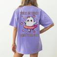 Trick Or Treat Point Your Feet Halloween Ghost Dance Teacher Women's Comfort Colors T-Shirt Back Print Violet