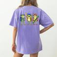 Trio Cute Frogs Welcome Back To School Teachers Girls Boys Women's Comfort Colors T-Shirt Back Print Violet Trio Cute Frogs Welcome Back To School Teachers Girls Boys Women's Comfort Colors T-Shirt Back Print Violet