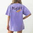 Tt Gg Ii Ff Tgif Teachers Students Tee Women's Comfort Colors T-Shirt Back Print Violet Tt Gg Ii Ff Tgif Teachers Students Tee Women's Comfort Colors T-Shirt Back Print Violet