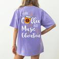 I Turn Coffee Into Music Education Music Teacher Women's Comfort Colors T-Shirt Back Print Violet I Turn Coffee Into Music Education Music Teacher Women's Comfort Colors T-Shirt Back Print Violet