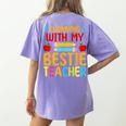 Twinning With My Bestie Teacher Boy Spirit Week Twin Day Women's Comfort Colors T-Shirt Back Print Violet Twinning With My Bestie Teacher Boy Spirit Week Twin Day Women's Comfort Colors T-Shirt Back Print Violet