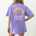 Twinning With My Teacher Bestie Spirit Week Girls Day Kids Women's Comfort Colors T-Shirt Back Print Violet Twinning With My Teacher Bestie Spirit Week Girls Day Kids Women's Comfort Colors T-Shirt Back Print Violet