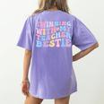 Twinning With My Teacher Bestie Teaching Partner Women's Comfort Colors T-Shirt Back Print Violet Twinning With My Teacher Bestie Teaching Partner Women's Comfort Colors T-Shirt Back Print Violet