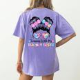 Twinning With My Teacher Bestie Twin Day Friends Teacher Women's Comfort Colors T-Shirt Back Print Violet Twinning With My Teacher Bestie Twin Day Friends Teacher Women's Comfort Colors T-Shirt Back Print Violet