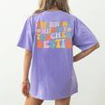 Twinning With My Teacher Bestie Twin Day Matching For Men Women Kids Women's Comfort Colors T-Shirt Back Print Violet Twinning With My Teacher Bestie Twin Day Matching For Men Women Kids Women's Comfort Colors T-Shirt Back Print Violet
