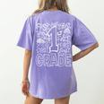 Typography 1st Grade Team Student Teacher Women's Comfort Colors T-Shirt Back Print Violet Typography 1st Grade Team Student Teacher Women's Comfort Colors T-Shirt Back Print Violet
