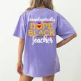 Unapologetic Dope Teacher African American Melanin Women's Comfort Colors T-Shirt Back Print Violet