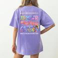 Never Underestimate A Teacher Does All Things Through Christ For Men Women Women's Comfort Colors T-Shirt Back Print Violet