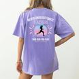 Never Underestimate Teachers Who Runs For Fun Women's Comfort Colors T-Shirt Back Print Violet Never Underestimate Teachers Who Runs For Fun Women's Comfort Colors T-Shirt Back Print Violet