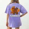 Unity Day Shirt Kindness Orange Teacher Kids Be Kind Women's Comfort Colors T-Shirt Back Print Violet