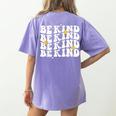 Unity Day Shirt Orange Kids Teacher 2023 Be Kind Groovy Women's Comfort Colors T-Shirt Back Print Violet