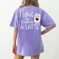 Valentines Day Teacher Tee I Love My Students A Latte Women's Comfort Colors T-Shirt Back Print Violet Valentines Day Teacher Tee I Love My Students A Latte Women's Comfort Colors T-Shirt Back Print Violet