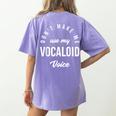Vocaloid Voice Vocal Music Teacher Singer Singing Women's Comfort Colors T-Shirt Back Print Violet Vocaloid Voice Vocal Music Teacher Singer Singing Women's Comfort Colors T-Shirt Back Print Violet