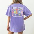 I Want To Be A Schwa It's Never Stressed Reading Teacher Women's Comfort Colors T-Shirt Back Print Violet