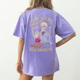 Weird Science Skeleton Halloween Teachers Brew Knowledge Women's Comfort Colors T-Shirt Back Print Violet